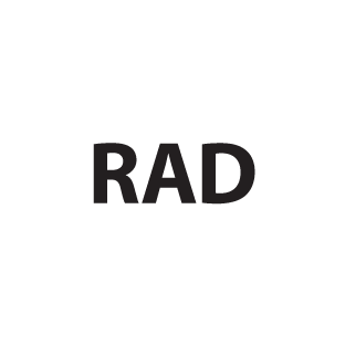 RAD inside a white diamond shape